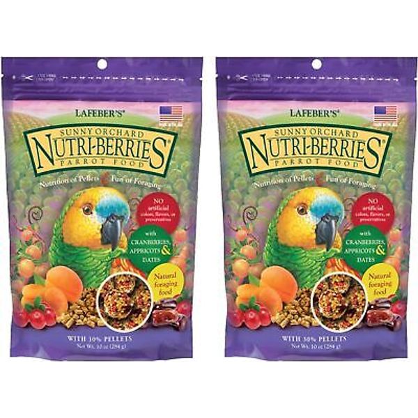 LAFEBER'S Sunny Orchard Nutri-Berries Pet Bird Food, Made 5 Ounce (Pack of 2)