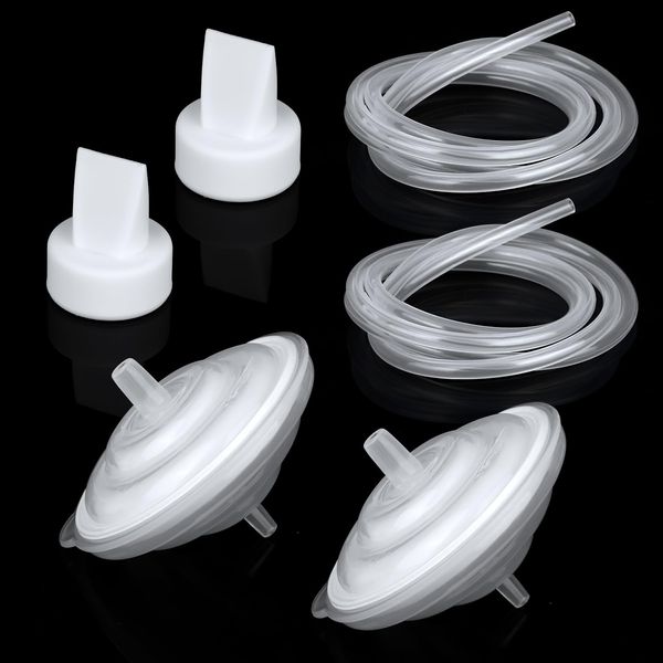 Replacement Pump Parts for Spectra, Silicone 2pcs Duckbill Valves 2pcs Backflow Protector 2pcs Tubing Breast Pump Accessories for Spectra S1 S2 9 Plus