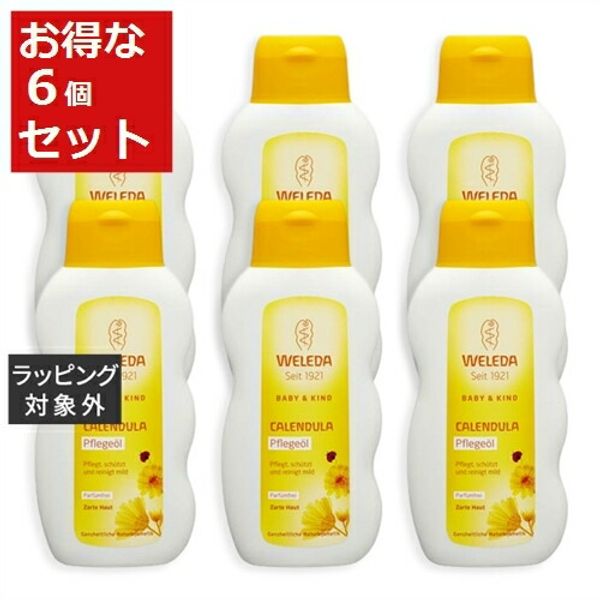  Weleda Calendula Baby Oil (Unscented) Value Pack of 6 200ml x 6 | WELEDA Body Oil