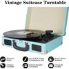 Vinyl Record Player, 3 Speeds Suitcase Portable Record Player RCA Output Aux 