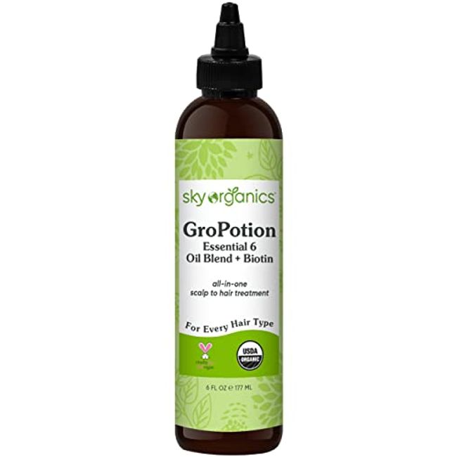 Sky Organics Organic GroPotion for Hair USDA Certified Organic zum Stärken, Verlängern und Pflegen, 6 fl 177 ml