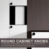 WAenZeeNH 4 Pcs Kitchen Cabinet Knobs 30mm Round Cabinet Knobs Round Flat Black Cabinet Knobs Matte Black Drawer Knobs with Mounting Screws for Cupboard Closet Drawer Door