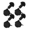 4pcs Cat Cage Casters Wheels, Black Universal Replacement Silent Stemless Caster Wheel with Locking Feature, Easy Installation, Smooth Rolling, Fits Most Strollers