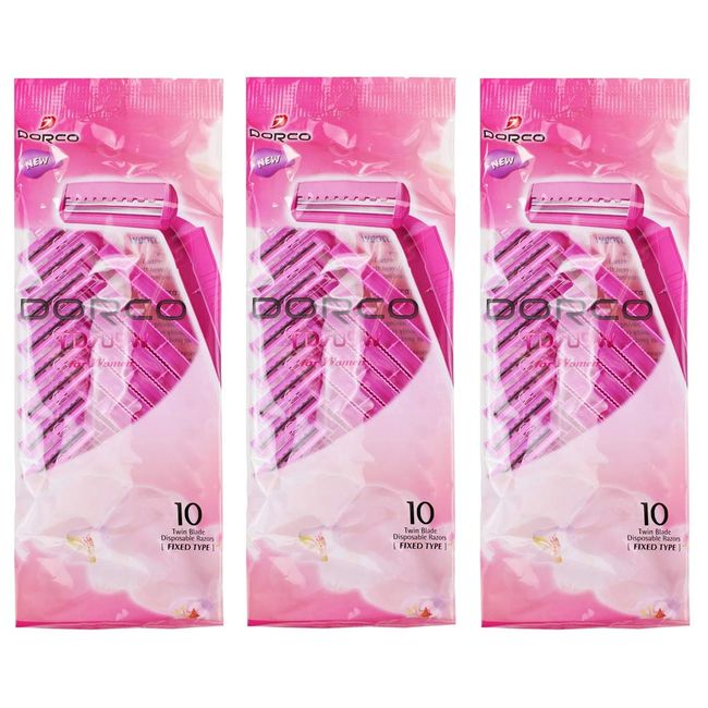 Dorco Twin Blade for Women, 30 Pack