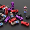 Mountain Bike Tire Presta Valve Stem Caps with Valve Core Removing Function Tool, Red