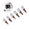 sourcing map 1/4" Drive Phillips Slotted Bit Socket Set, S2 Steel Bits, CR-V Sockets 6-Piece (PH1-PH3, FD4-FD7)
