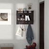 Wall-Mounted Hanging Storage Furniture with 4 Open Units and Coat Rack for Home