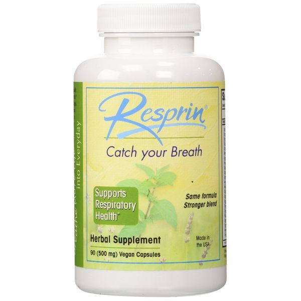 Respirin Traditional Herbal Blend for Natural Breathing Enhancement, 500mg, 90 Vegan Capsules