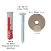 Picture, Mirror and Frame Hook kit for plasterboard/Brick/Concrete (5, Nickel)