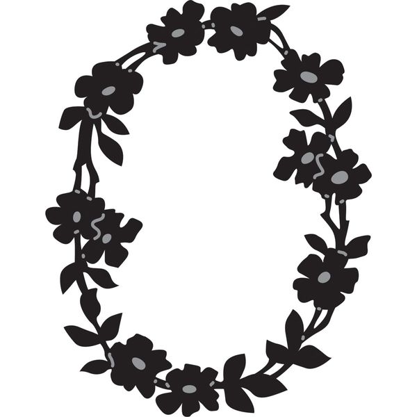 Marianne Design Craftable Die-Flower Border Oval