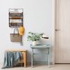 Deco Brothers Wall Mail Organizer with 5 Key Holder, 3 Tier, Bronze