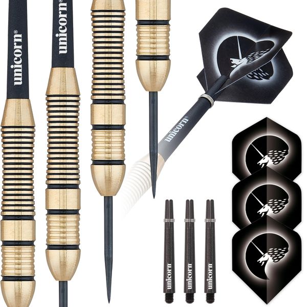 Unicorn Steel Tip Darts Set | Core Plus Brass Barrels| 26 g