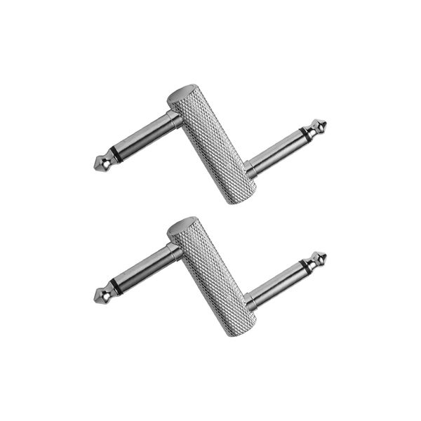 DIAO79NI 2 Pack Pedal Coupler TZ Type Guitar Effect Connector 1/4 inch, Chrome