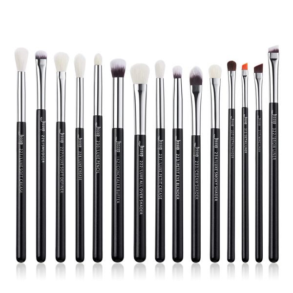 Jessup Augen Makeup Pinsel Set Schminkpinsel Kosmetikpinsel 15 Stück Lidschatten Eyeshadow Brush Professionelle Blender Puder Synthetische Natürliche Haare T177