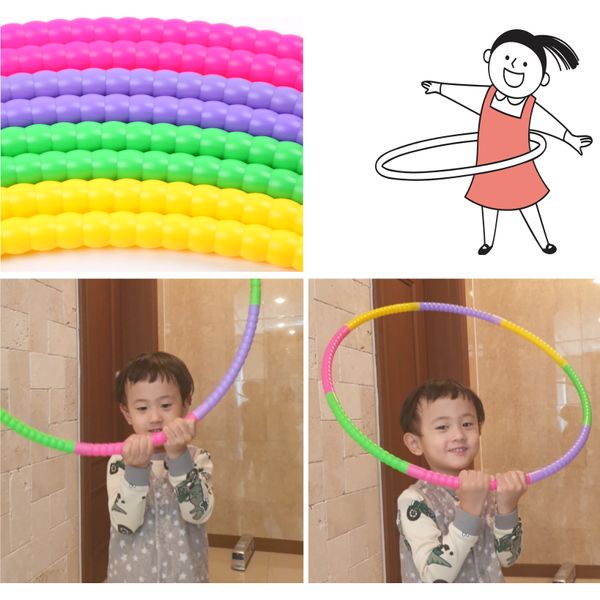 8-tier prefabricated hula hoop, 8-tier prefabricated hula hoop (random color)