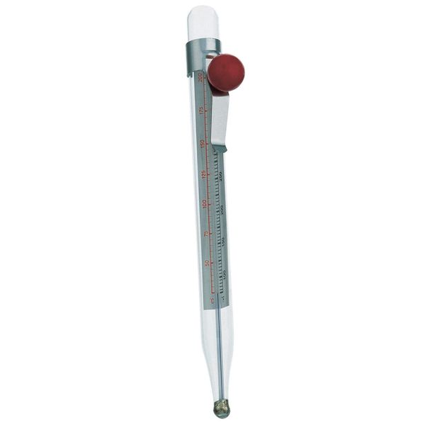 Grunwerg Deep Frying/Sweet Making Sugar Kitchen Thermometer, Glass and Stainless Steel, 20cm Length