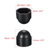 Plastic Dome Nut Protection Cap Covers M14 Nut Cover Black 50pcs