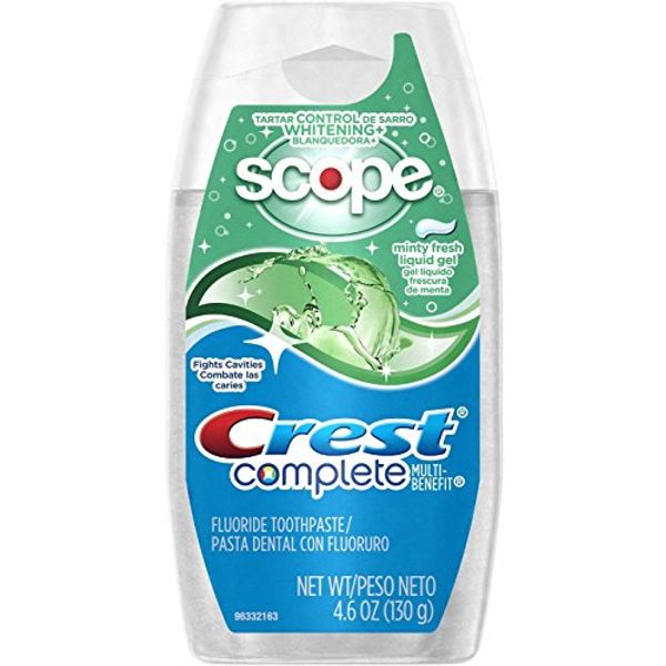 Crest Pls Scp White Liq F Size 4.6z Crest Complete Tartar Cntrl Whitening W/ Scope Liq Gel Toothpaste Mint Frsh