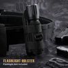 3Pcs Tactical Flashlight Holster Adjustable Torch Carry Case with 360° Rotatable