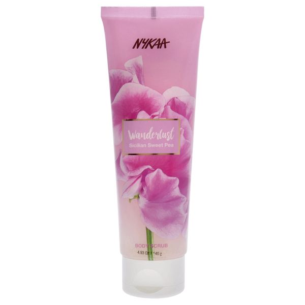 Nykaa Wanderlust Sicilian Sweet Pea Body Scrub - Exfoliating Body Care with Aloe Vera & Jojoba Extracts For Soft & Smooth Skin (4.93 Oz)