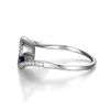Ladies Hallmarked 925 Solid Silver Tanzanite and White Sapphire Cocktail Ring (P)
