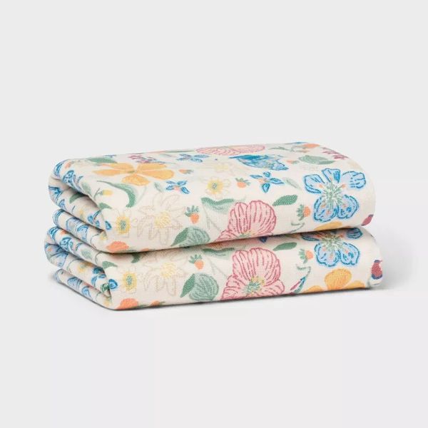 Target Threshold Easter All Over Floral Printed Hand Towels White 2 Pack 2024