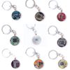 Recycled circuit board keychain, round (blue)
