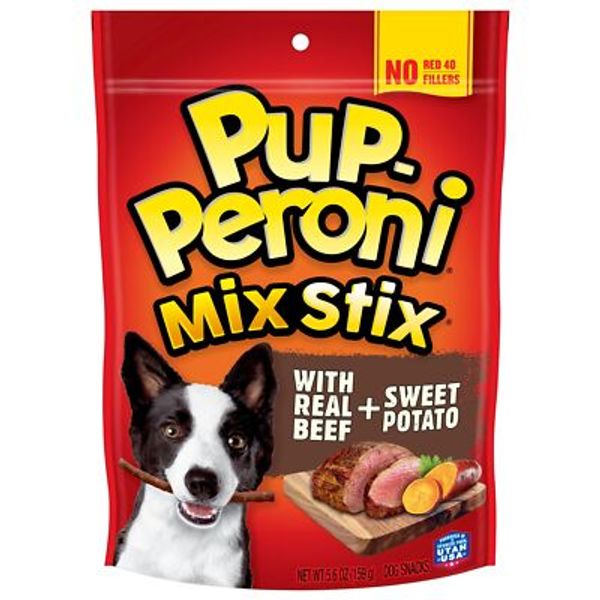 Dog Treats Real Beef + Sweet Potato Mix Stix 5.6 Ounce Pack of 8