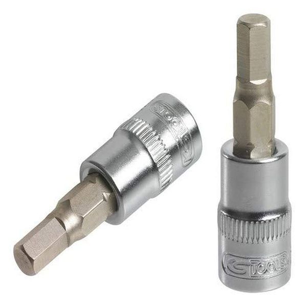 KS Tools 922.1463-1/4'' Hex Socket Screwdriver Set, L.37mm - 5mm - Ultimate® Range - Chrome Vanadium - Satin Chrome Finish