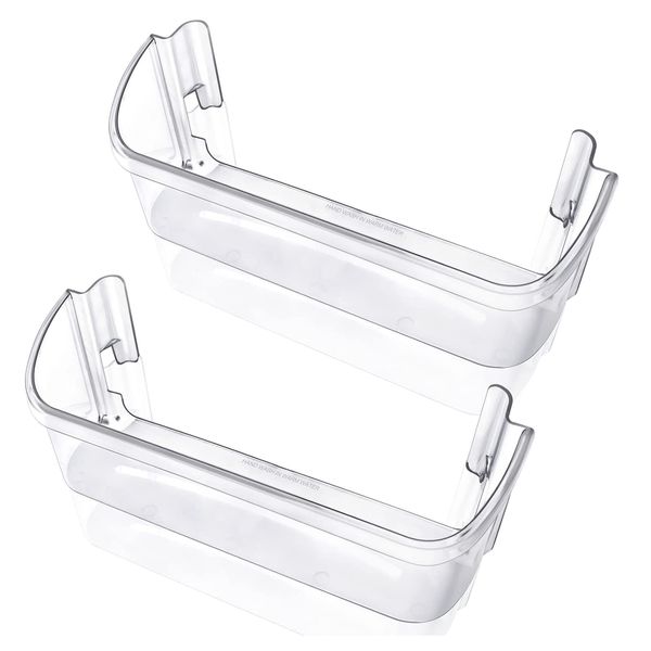 UPGRADED 2 Pack 240323002 Refrigerator Door Bin Shelf Compatible with Frigidaire & Kenmore Bottom 2 Shelves on Refrigerator Side, PS429725, AP2115742 Replacement Parts