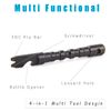 Hamans Titanium Alloy EDC Pry Bar with Bottle Opener Screwdriver Function Multi Tool (Black)
