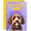 Son Cockapoo Birthday Card - Superhero Cute Dog Design - A5 Size with Envelope