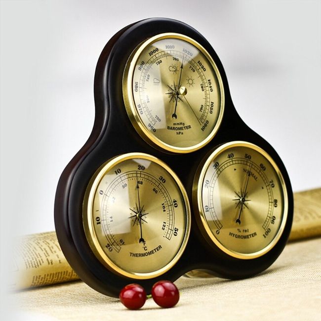Traditional Weather Barometer Portable Barometer Tool Wall-mounted  Temperature Gauge 