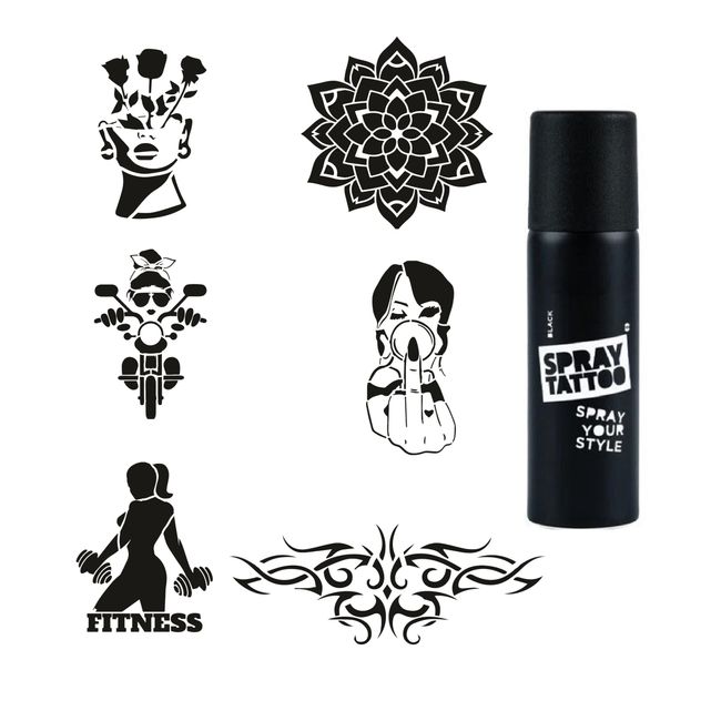 Çılgın Kızlar Spray Tattoo Geçici Dövme Yapma Seti Sprey Dövme Kiti