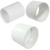 PVC Solvent Weld Waste Pipe Coupling, 40mm, White, Pack of 3