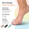 ZenToes Hammer Toe Corrector for Women & Men - Reusable Fabric Buddy Wraps for Broken Toes - Cushioned Toe Splint for Protection & Recovery & Hammertoe Straightener - 4 Count (OSFM, Beige)