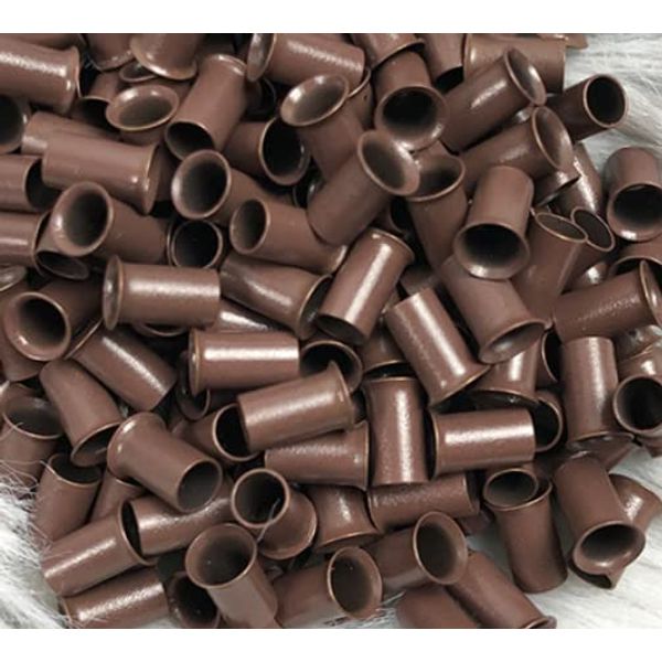 1000 x HAIR EXTENSION COPPER TUBES (BROWN TUBES)