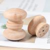 Healifty 15pcs Drawer Knobs and Pulls Wooden Round Shaped Drawer Handles Cabinet Knobs for Home 45mm