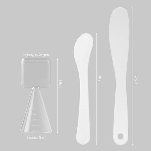 Appearus 4-Pc Face Mask Mixing Kit: Professional Spa Bowl Set for DIY Facial Treatments (White)