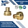 10 PCS 3/4" PEX X 3/4" FEMALE THREADED ADAPTER BRASS CRIMP FITTING (LEAD FREE )