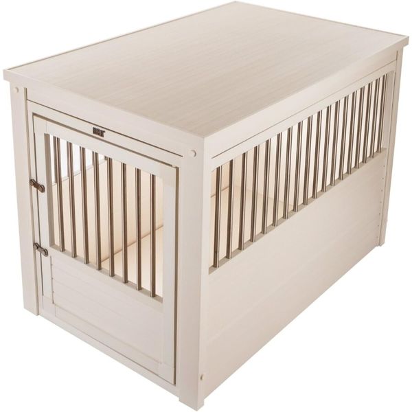 New Age Pet ecoFLEX Pet Crate/End Table, Large, Antique White