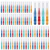 80 Pcs Interdental Brushes, Soft Dental Brushes Floss Brushes Teeth Brushes Toothpick Tooth Flossing Head Oral Dental Hygiene Brush for Cleaning Gaps Between Teeth
