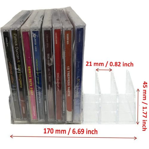 Clear Acrylic CD DVD Storage Box Holds 14 Cases