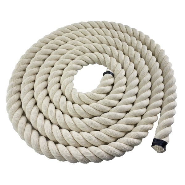 24mm 3 Strand White Decking Rope x 10 Metres, Garden Decoration Soft Handrail - RopeServices UK