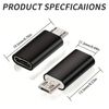 SIYUPU 2 Pcs Universal USB-C/Micro-USB Converter Kit - Compact Bidirectional Adapter for Charging, Data Transfer and Multi-Scenario Connection