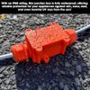 IP68 Waterproof Junction Box - 1 In, 1 Out - Secure Outdoor Electrical Connection Box for Cable Extensions and Lighting
