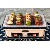 Fire Sense 60450 Yakatori Internal Grates Charcoal Chrome Cooking Grill Japanese Table BBQ Handmade Using Clay Adjustable Ventilation For Outdoor Barbecues Camping Traveling - Large - Tan