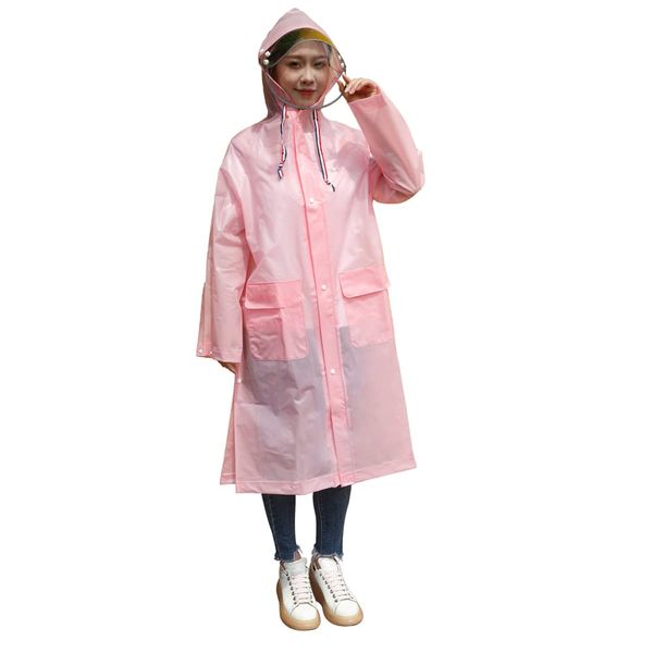 SMINKA Long Raincoat, Double Visor Included, Backpack, Unisex, For Bicycles, Motorcycles, Rainwear, For Work or School Commutes, Storage Bag Included, Windproof, Waterproof, Dustproof, Snowproof,