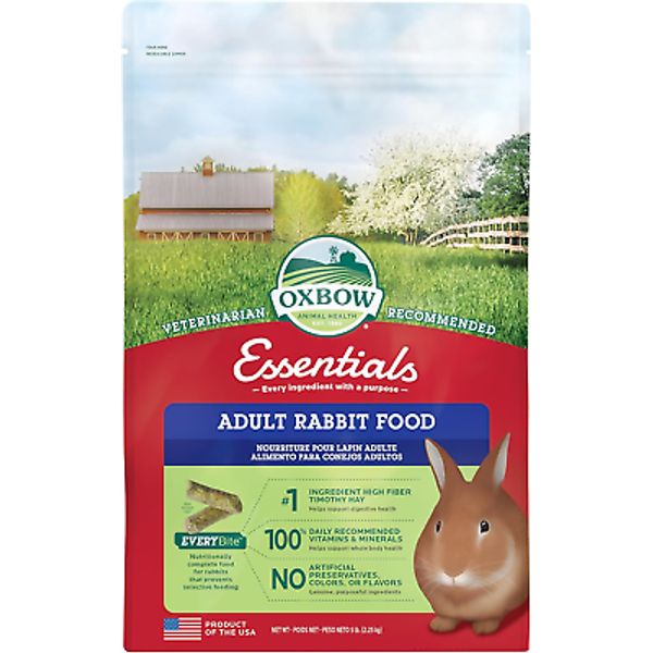 Oxbow Essentials Adult Rabbit Food - All Natural Adult Rabbit Pellets - 5 lb.