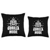 Gorilla Mode Monkey Whisperer Animal Zookeeper Throw Pillow